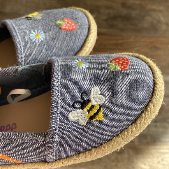 Gymboree embroidered espadrilles flats size toddler 6 - Picture 2 of 6